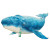 Cheerful Blue Whale Vinyl Car Decal Sticker – Waterproof & UV-Resistant 8"