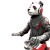 Panda Mask Musician Vinyl Car Decal Sticker – Waterproof & UV-Resistant 8"