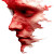 Red Volumetric Face Vinyl Car Decal Sticker – Waterproof & UV-Resistant 8"