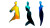 Dancing Abstract Figures Vinyl Car Decal Sticker – Waterproof & UV-Resistant 8"