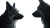 Gothic Rainy Dogs Vinyl Car Decal Sticker – Waterproof & UV-Resistant 8"