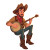Banjo Cowboy Vinyl Car Decal Sticker – Waterproof & UV-Resistant 8"