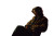 Retro Headphones Man Vinyl Car Decal Sticker – Waterproof & UV-Resistant 8"