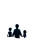Family Gazing Out Vinyl Car Decal Sticker – Waterproof & UV-Resistant 8"