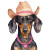 Cowboy Dachshund Vinyl Car Decal Sticker – Waterproof & UV-Resistant 8"