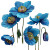 Himalayan Blue Poppies Vinyl Car Decal Sticker – Waterproof & UV-Resistant 8"
