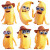 Cartoon Banana Character Vinyl Car Decal Sticker – Waterproof & UV-Resistant 8"