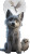 Baby Wolf Howls Vinyl Car Decal Sticker – Waterproof & UV-Resistant 8"