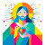 Sacred Heart Jesus V5 Vinyl Car Decal Sticker – Waterproof & UV-Resistant 8"