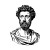 Marcus Aurelius Portrait V2 Vinyl Car Decal Sticker – Waterproof & UV-Resistant 8"
