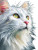 White Cat Painting V3 Vinyl Car Decal Sticker – Waterproof & UV-Resistant 8"