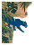 Blue Matisse Leopard Vinyl Car Decal Sticker – Waterproof & UV-Resistant 8"