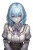 Blue Haired Girl V3 Vinyl Car Decal Sticker – Waterproof & UV-Resistant 8"