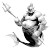 Feral Merman Vinyl Car Decal Sticker – Waterproof & UV-Resistant 8"