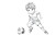 Boy Playing Soccer V3 Vinyl Car Decal Sticker – Waterproof & UV-Resistant 8"