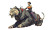 Mech-Tiger Rider Vinyl Car Decal Sticker – Waterproof & UV-Resistant 8"