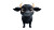 Cute Black Bull Vinyl Car Decal Sticker – Waterproof & UV-Resistant 8"