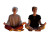 Meditating Lgbtq+ Couple Vinyl Car Decal Sticker – Waterproof & UV-Resistant 8"
