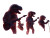 Dino Rock Band Vinyl Car Decal Sticker – Waterproof & UV-Resistant 8"