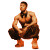Muscular Hip-Hop Man Vinyl Car Decal Sticker – Waterproof & UV-Resistant 8"