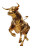 Golden Chrome Bull V2 Vinyl Car Decal Sticker – Waterproof & UV-Resistant 8"