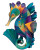 Seahorse Vinyl Car Decal Sticker – Waterproof & UV-Resistant 8"