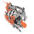 Angry Tiger Tattoo V6 Vinyl Car Decal Sticker – Waterproof & UV-Resistant 8"