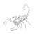 Simple Scorpion V2 Vinyl Car Decal Sticker – Waterproof & UV-Resistant 8"