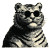 Cute Furry Tiger Vinyl Car Decal Sticker – Waterproof & UV-Resistant 8"