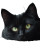 Black Cat Portrait V5 Vinyl Car Decal Sticker – Waterproof & UV-Resistant 8"