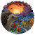 Hedgehog Sunrise Crest Vinyl Car Decal Sticker – Waterproof & UV-Resistant 8"