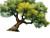 Majestic Tree Painting Vinyl Car Decal Sticker – Waterproof & UV-Resistant 8"