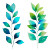 Watercolor Leaves Vinyl Car Decal Sticker – Waterproof & UV-Resistant 8"