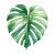 Tropical Monstera Leaf Vinyl Car Decal Sticker – Waterproof & UV-Resistant 8"