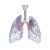 Glowing Polygonal Lungs Vinyl Car Decal Sticker – Waterproof & UV-Resistant 8"