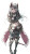 Female Mecha Demon Vinyl Car Decal Sticker – Waterproof & UV-Resistant 8"