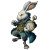 White Rabbit Anime Vinyl Car Decal Sticker – Waterproof & UV-Resistant 8"