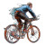 Bicycle Motion Capture Vinyl Car Decal Sticker – Waterproof & UV-Resistant 8"