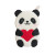 Cute Panda Embroidery Vinyl Car Decal Sticker – Waterproof & UV-Resistant 8"