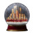 Sparkling Rockettes Snow Globe Vinyl Car Decal Sticker – Waterproof & UV-Resistant 8"