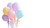 Pastel Balloons Bouquet Vinyl Car Decal Sticker – Waterproof & UV-Resistant 8"