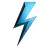 Blue Lightning Bolt Vinyl Car Decal Sticker – Waterproof & UV-Resistant 8"