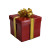 Red Gift Box Vinyl Car Decal Sticker – Waterproof & UV-Resistant 8"