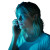 Scared Blonde Woman Vinyl Car Decal Sticker – Waterproof & UV-Resistant 8"
