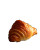 Golden Italian Croissant Vinyl Car Decal Sticker – Waterproof & UV-Resistant 8"
