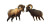 Bighorn Sheep Standoff Vinyl Car Decal Sticker – Waterproof & UV-Resistant 8"