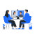 Video Conference Meeting Vinyl Car Decal Sticker – Waterproof & UV-Resistant 8"