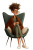 Relaxed Therapist Cartoon Vinyl Car Decal Sticker – Waterproof & UV-Resistant 8"