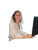 Smiling Office Worker V5 Vinyl Car Decal Sticker – Waterproof & UV-Resistant 8"