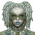 Afrofuturistic Fashion Portrait Vinyl Car Decal Sticker – Waterproof & UV-Resistant 8"
